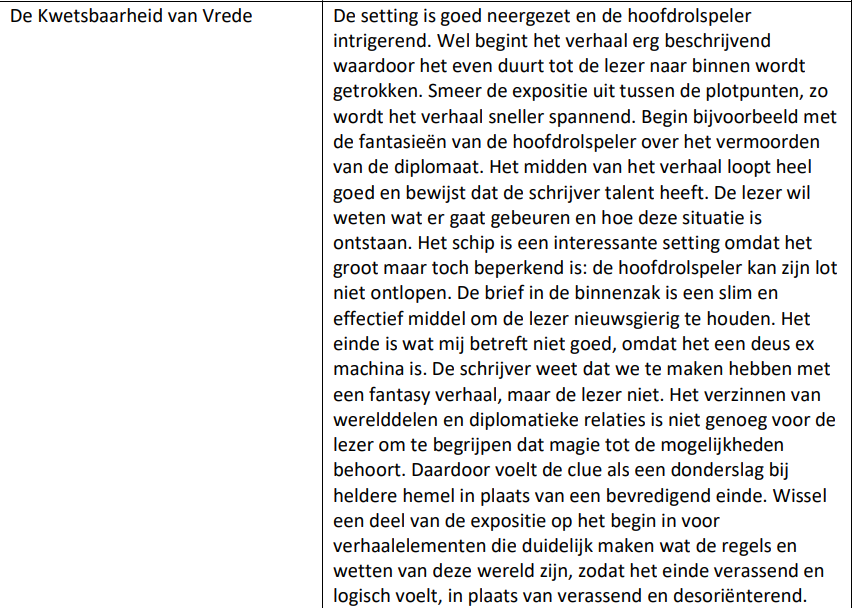 Een diepe review.